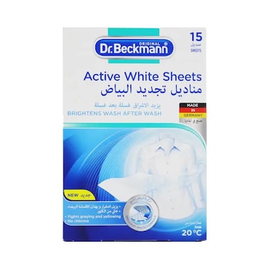 Active White Sheets Brighten Wash with Brilliant Formula- 15 sheets