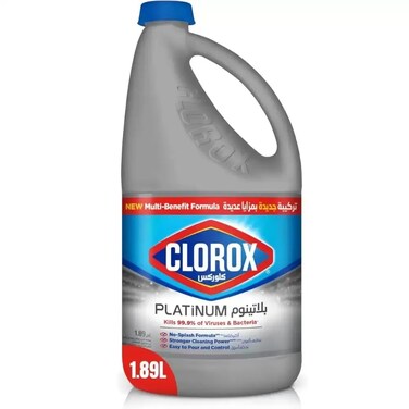 Platinum Liquid Bleach With Strong Cleaning Power Kills 99.9percent Viruses and Bacteria- 1.89Ltr