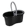 Elegant Effortless Cleaning Spin Mop And Bucket Set For Floor Cleaning- Black