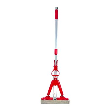 Kovar Telescopic Handle Folding Sponge Mop With Super Absorbent Sponge- Red
