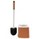 Zhongxing Deep Cleaning Long Handle Toilet Brush With Holder- Peach