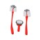 Kovar 3 Pieces Kitchen Cleaning Dishwashing Brush And Scrubber Set- Red