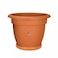 Plastic Pot For Indoor And Outdoor Plants With Tray, Brown Dahlia Planter For Balcony Or Garden Decoration- 9 Inch