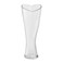 Tall Curved Design Transparent Glass Flower Vase With Heart Shaped Opening- 6X19Cm