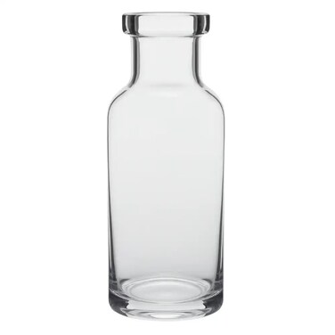 Transparent Thick Bottle Shaped Glass Flower Vase- 9X24Cm