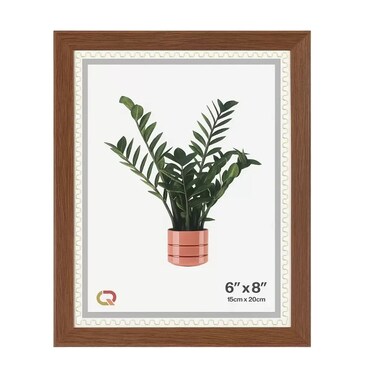 Natural Wooden Photo Frame For 15X20Cm Size Photo With Real Glass- 34X44Cm