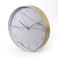 White Marble Designed Round Analogue Wall Clock With Gold Frame- Golden