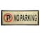 Italo Golden No Parking Printed Sticker With Symbol- 28X11Cm