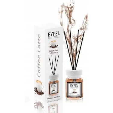 Eyfel Reed Diffuser Coffee Latte Perfume Aroma Home Fragrance- 120Ml