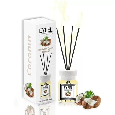 Eyfel Reed Diffuser Coconut Perfume Aroma Home Fragrance- 120Ml