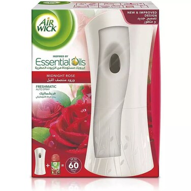 Air Wick Air Freshener Freshmatic Auto Spray Kit Midnight Rose 1 Gadgets And 1 Refill 250 Ml