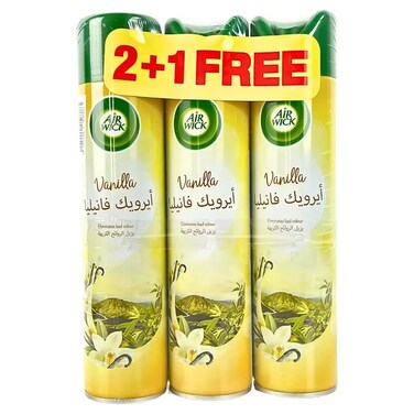 Air Wick Vanilla 6In1 Room Freshener To Eliminate Bad Odour- 3X300Ml
