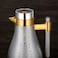 Al Marjan Arabic Vacuum Flask 1Ltr With Gold Finish In Lid And Handle 29cm- Black