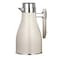 Al Marjan Arabic Vacuum Flask 1Ltr With Silver Finish In Lid And Handle 29cm- Beige