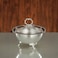 Al Marjan Elegant Pattern Dates Pot With Glass Lid 18X15cm- Silver