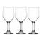 Lav Nevakar Goblet Transparent Wine Glasses Set 240CC- 3pcs