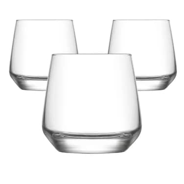 Lav Lal Sturdy And Durable Transparent Drinking Glass 345CC- 3pcs