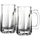 Pasabahce Long And Strong Bottle Drinking Glass 355CC With Handle- 2pcs