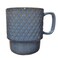 Bosmarlin Large Ceramic Stackable Coffee Mug- Blue