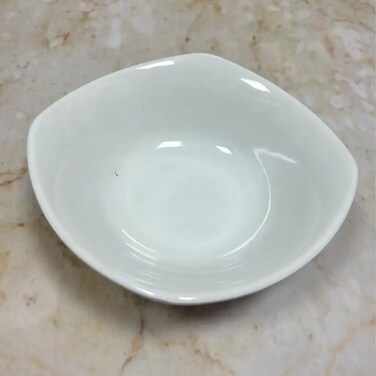 Dynasty Melamine Italy Designed 7 Inch Squair Bowl- White