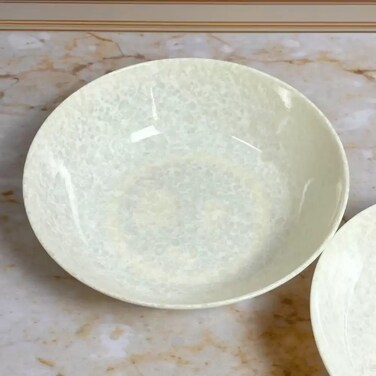 Dynasty Melamine Marble Designed 8 Inch China Bowl (Single Piece)- Ivory