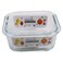 Airtight Glass Container, Food Storage Containers with Snap Locking Lids- 370ml