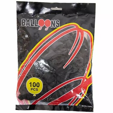Balloons Decoration Wedding, Birthday Party, Party Occasion, 100Pcs, Black Pack Of 3