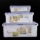 Plastic Food Grade Food Storage Box Microwave And Dishwasher Safe Containers In Different Sizes- 3Pcs