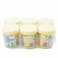 6Pcs Sunpet Plastic Round Food Container Transparent 250Ml With Yellow Cover