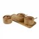 Fresh And Eco Friendly Wooden Bamboo Spices Box- 3Pcs