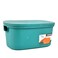 Multipurpose Plastic Desktop Storage Bin With Handle And Lid Durable Basket Cabinet Organizer- Green