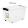 Kovar Plastic Clear Storage Box With Latch Locking Lid And Wheels- 40Ltr