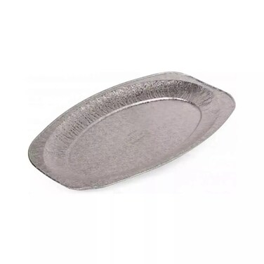 Ecno Pack Disposable Aluminium Oval Platter Serving Tray 43X28Cm- Pack Of 5