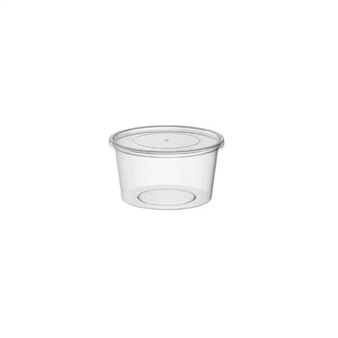 Ecno Pack Disposable Microwave Container Clear Round Food Storge Container- 450Ml Pack Of 5