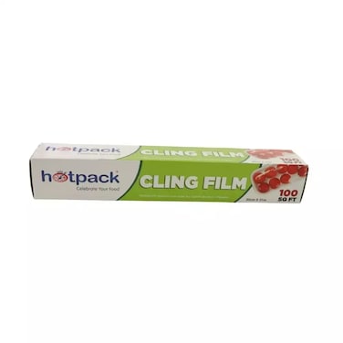 Hotpack Cling Film Food Wrap Roll For Fresh Storage- 100 Sq Ft