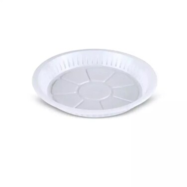 Ecno Pack Disposable Round Plastic Food Serving Plates 7 Inch- 20 Pieces