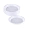 Ecno Pack Disposable Round Plastic Food Serving Plates 9 Inch- 20 Pieces