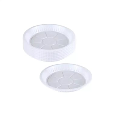 Ecno Pack Disposable Round Plastic Food Serving Plates 10 Inch- 20 Pieces