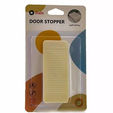 Italo Door Stopper, Non-Toxic Odorless Doorstops Plastic Door Stopper Rectangular Shape, 1Pc White