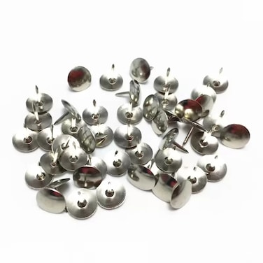 Flat Head Steel Round Thumb Tack Push Pins- Silver