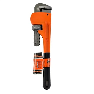 Kovar Adjustable Rubber Grip Heavy Duty Pipe Wrench- 14Inch