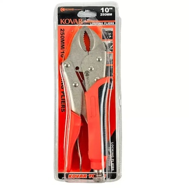 Kovar 10 Inch Heavy Duty Chrome Vanadium Steel Locking Plier With Wire Cutter- Orange