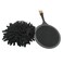 AKDC Plastic Dust Cotton Cloth Brush Bomboo Handle 32cm-Black