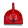 Perfect Home Plastic Dustpan And Brush 34cm-Red