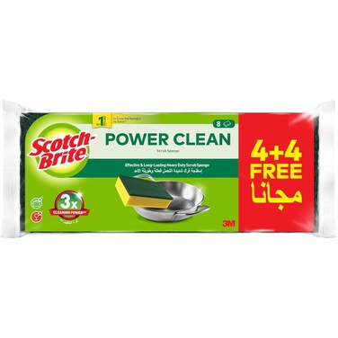 Heavy Duty Classic Flat Laminate Scrub Sponge 8 units (4+4 Free)/pack