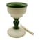 Akdc Metal Incense Burner 8Cm*12.5Cm, Ivory/Green