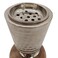 Akdc Wooden And Metal Incense Burner 9Cm*18Cm, Silver/Wood