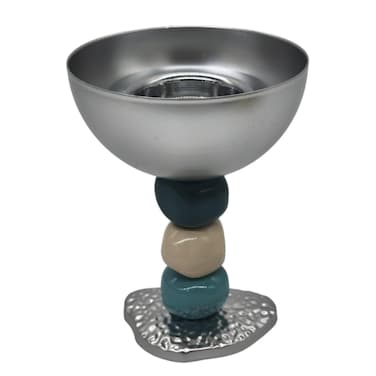 Akdc Modern Design Round Metal Incense Burner 14Cm*10Cm, Silver