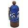 Akdc Incense Burner With Wooden Base And Metal Cover 22Cm*8Cm*8Cm, Blue