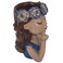 Akdc Ceramic Doll Vase Elegance Versatile Decor Accents For Living Room Home D&eacute;cor 25Cmx13Cm-Blue